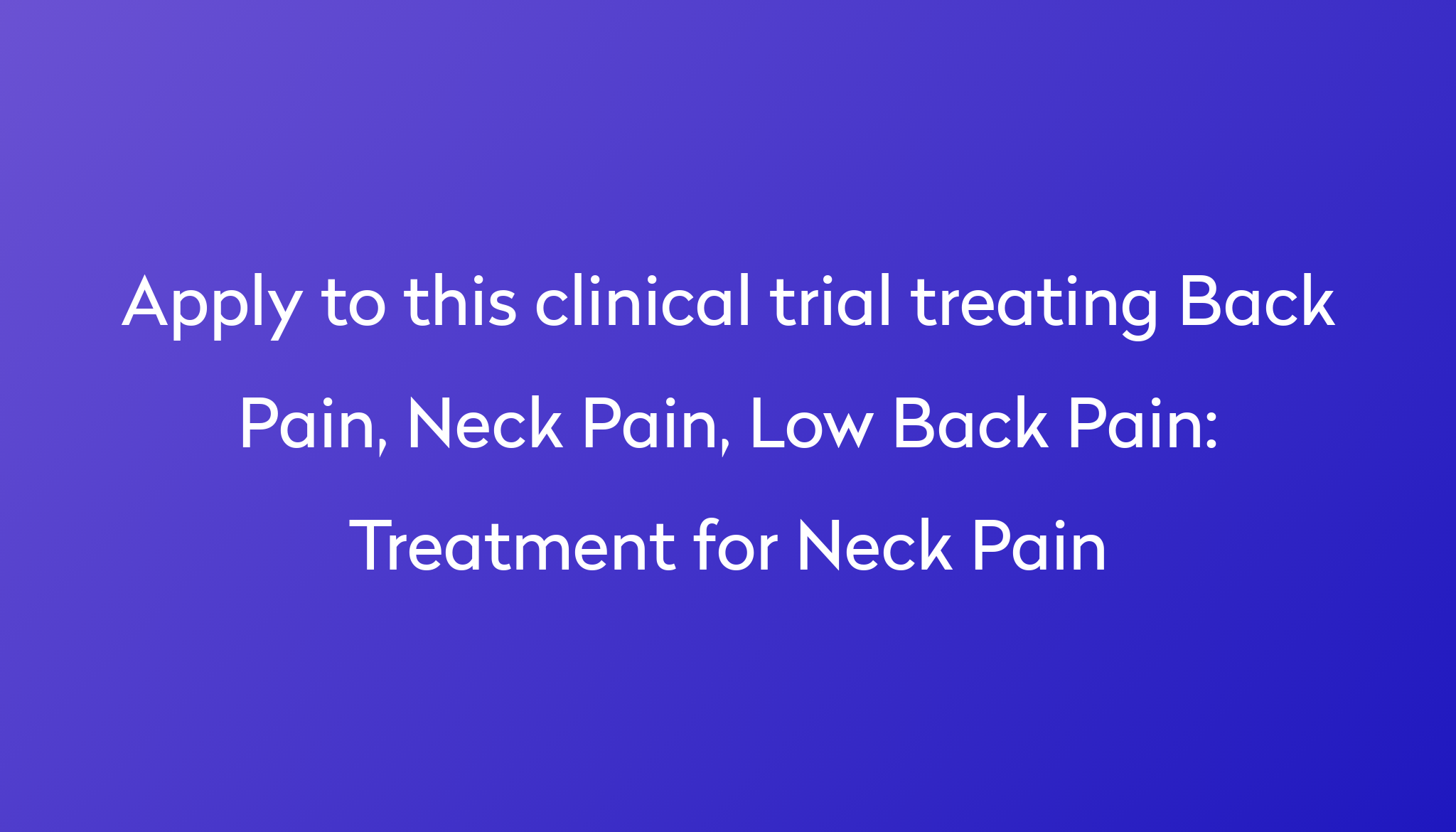 treatment-for-neck-pain-clinical-trial-2022-power